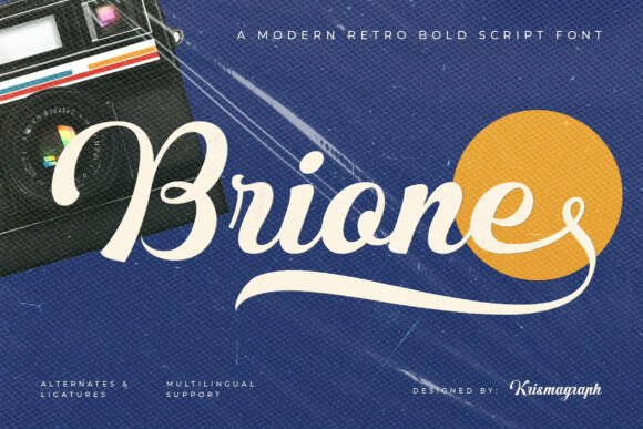Brione: The Modern Retro Script Font for Scroll-Stopping Social Graphics