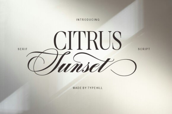 Citrus Sunset Typeface: Elevating Editorial Design with Script and Serif Contrast