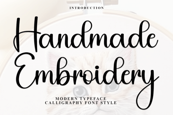 Handmade Embroidery Font for Digital Creativity