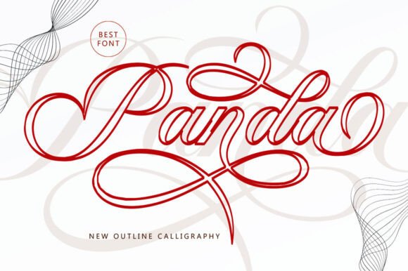 Panda Outline: A Premium Script Font for Polished Brand Identity