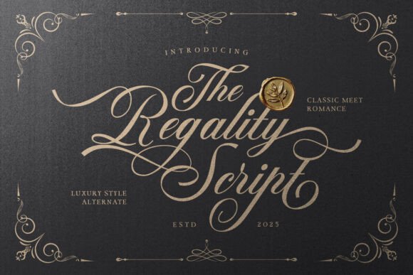 Regality: A Luxury Script Font for Handmade Brands